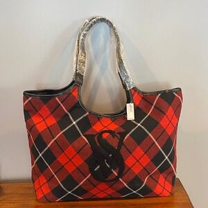 Victoria’s Secret plaid tote
